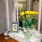 16-inch Premium Real Touch Fake Tulips, Artificial Flowers with Buds, Flexible Stem Easy to Shape, Faux Tulips (Vase Not Included), 5-Pack Lemonade Yellow, Spring Tabletop Decor
